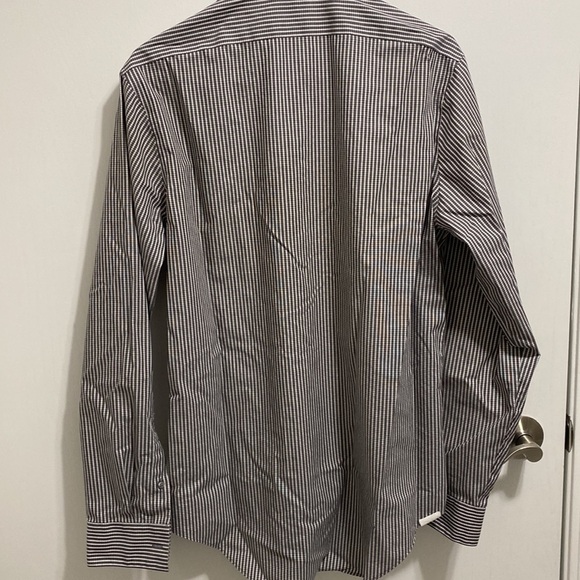 Calvin Klein Mens Button Down Long Sleeve Non Iron Slim Fit Shirt - Picture 6 of 6